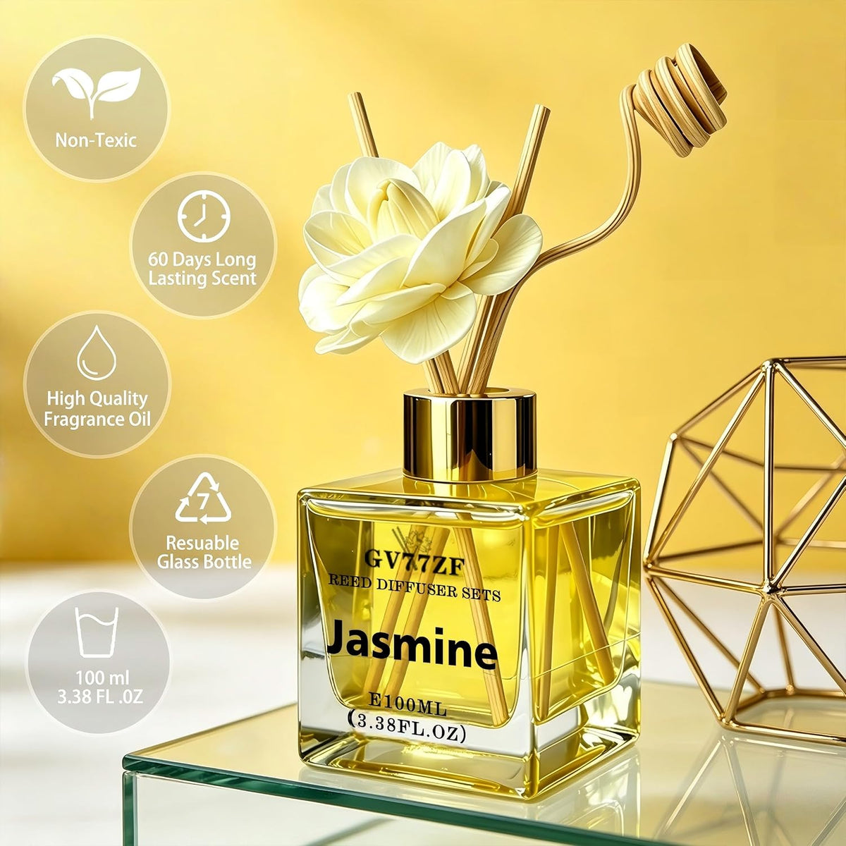 Cherry Blossom Reed Diffuser Set 3.38oz (100ml) Bedroom Decor