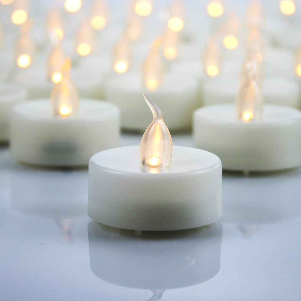 Flickering Battery Operated Flameless LED Tea Light Tealight Candles 60 PCS