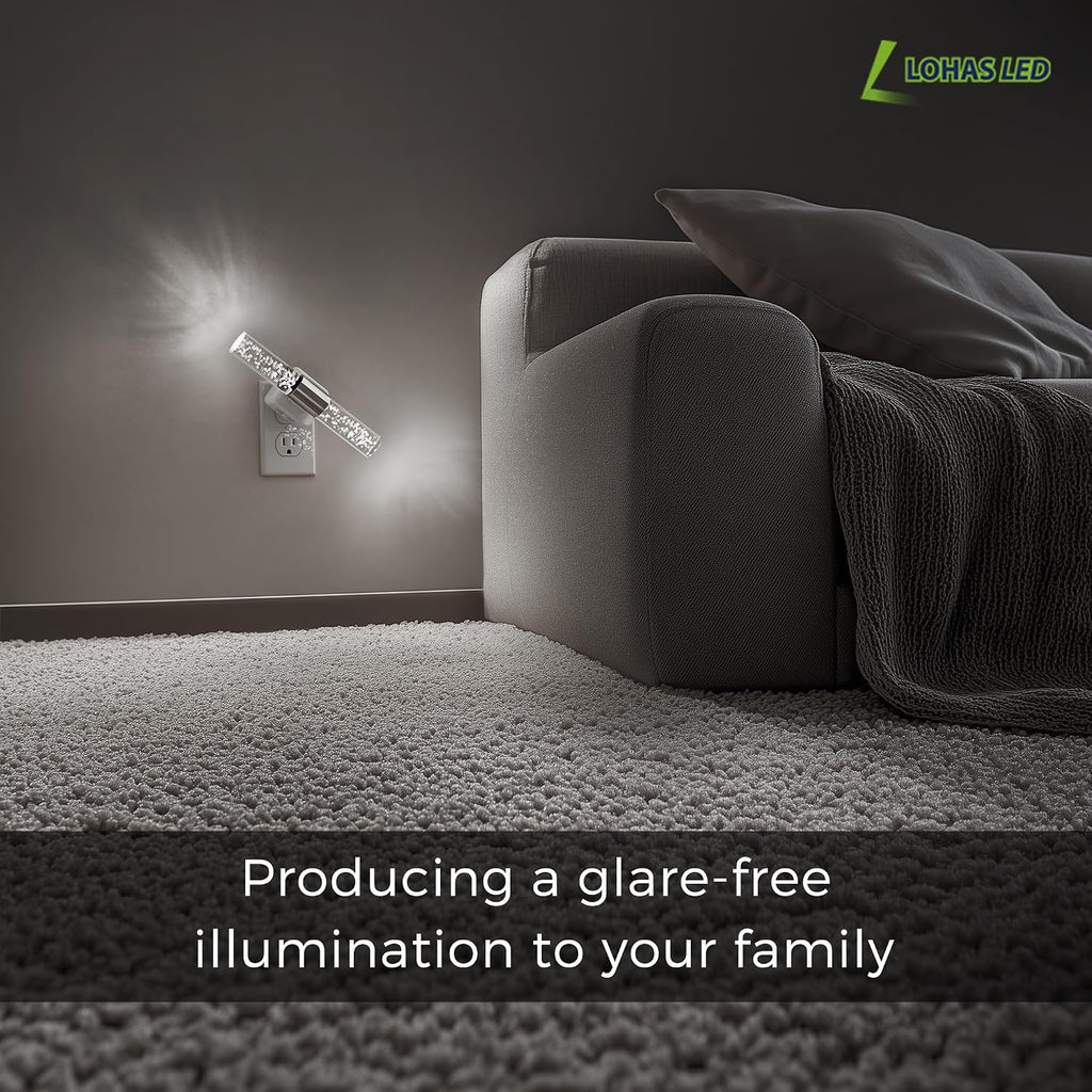 L LOHAS LED Bright Night Light, Night Lights Plug into Wall, 180° Rotating