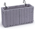 Cotton Rope Woven Bedside Caddy for Dorm Bed, Foldable Bedside Shelf Bunk Bed Accessories, College Dorm Room Essentials Hanging Organizers Storage Basket, Room Decor Magazine File Holder (Gray)