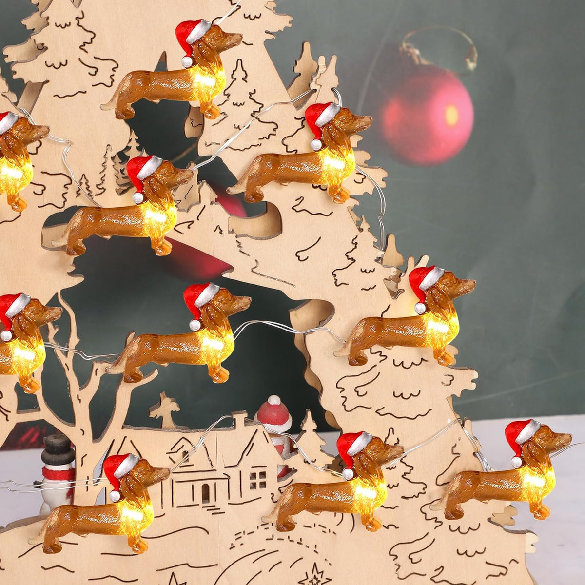 Impress Life Dachshund Dog Christmas String Lights