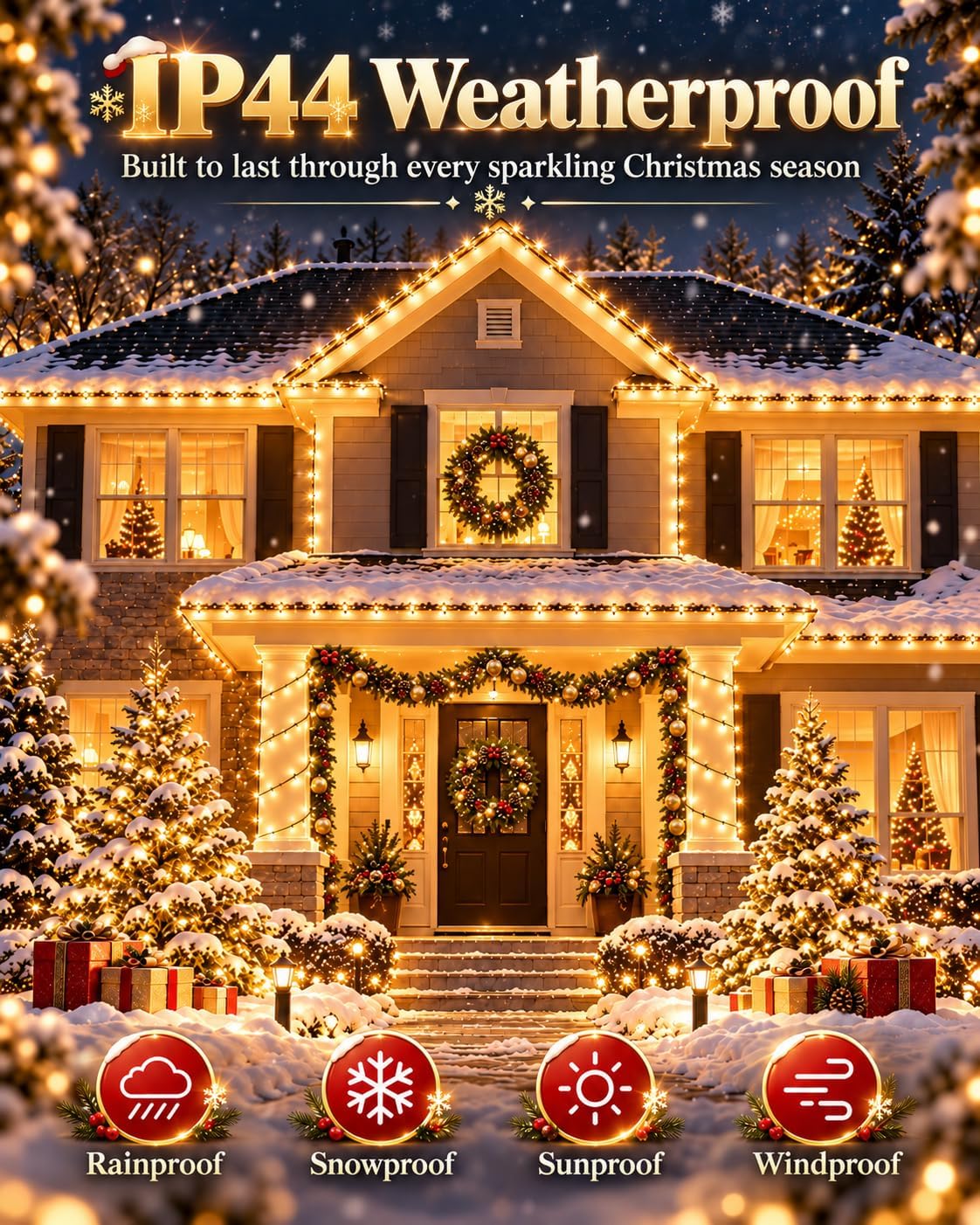 OZS Connectable 2PK 400LED, 164FT Christmas String Lights with Remote
