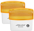 Maxxima LED Night Light with Dusk to Dawn Sensor - Featuring 25 Lumens, Plug In, Ideal for Bedrooms, Bathrooms, Basements, Hallways, and Senior Living, Amber Light - 2 Pack
