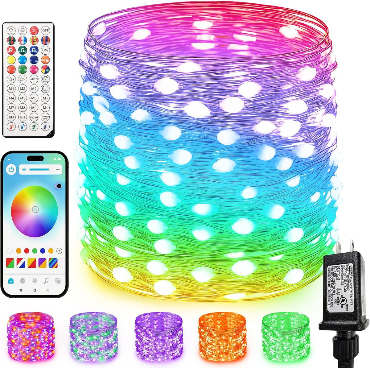 200 LED Smart Color Changing Halloween Fairy Lights App Control with Remote