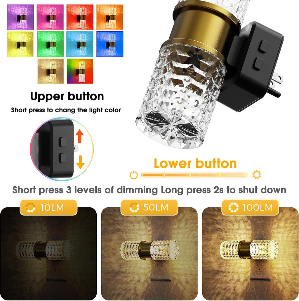 L LOHAS LED Night Light, 10-Color Change RGB Night Lights Plug into Wall