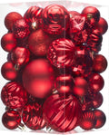JORNOY 47CT Christmas Tree Balls Ornaments, Red