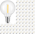 Mlambert 75 Pack G40 LED Replacement String Light Bulbs, E12 Base, 1W,2700K