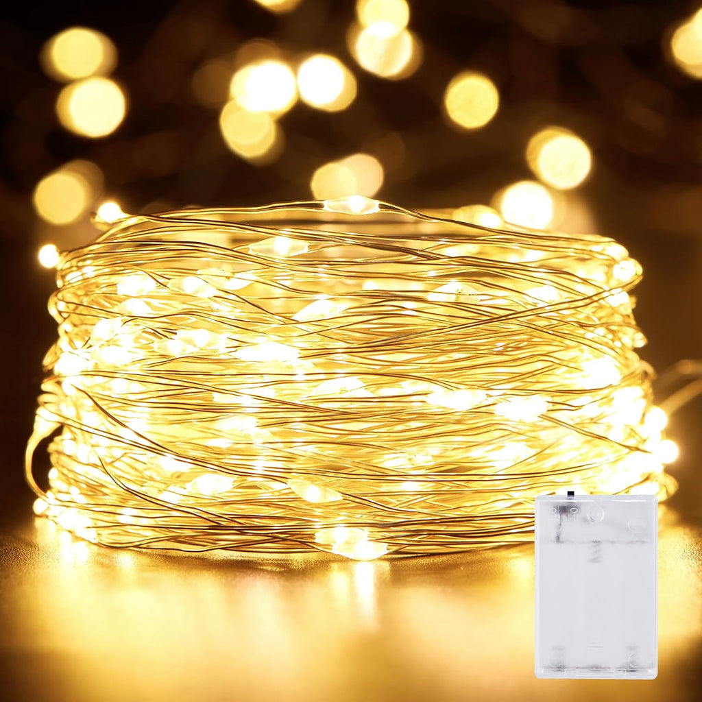 Minetom Fairy Lights Battery Operated, 33FT 100LED Waterproof Lights