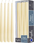 Hyoola 12 Pack Tall Taper Candles - 12 Inch Woolwhite Dripless, Unscented Dinner Candle - Paraffin Wax with Cotton Wicks - 10 Hour Burn Time