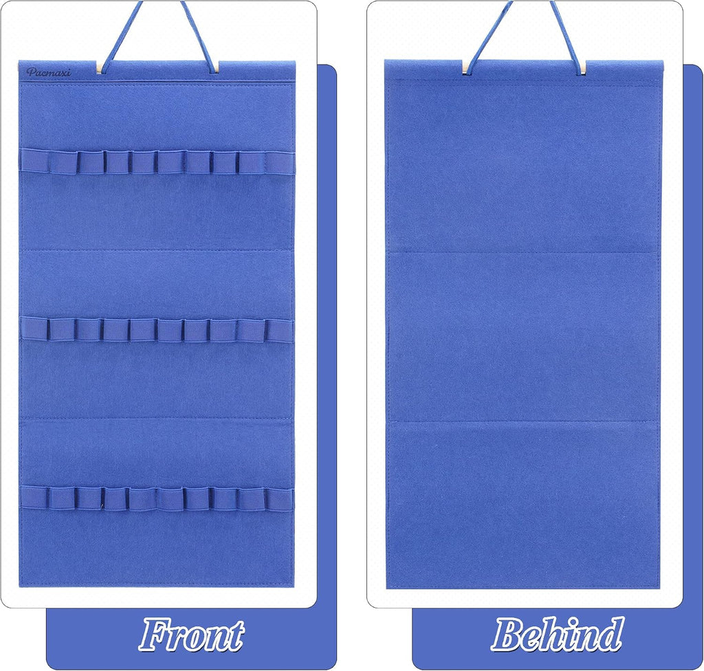 Headband Holder For Girls,Felt Headband Organizer Storage（Blue）