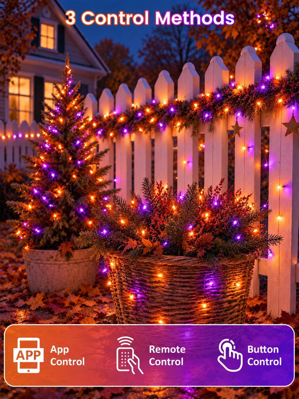 100 LED Smart Color Changing Halloween Fairy Lights App Control with Remote