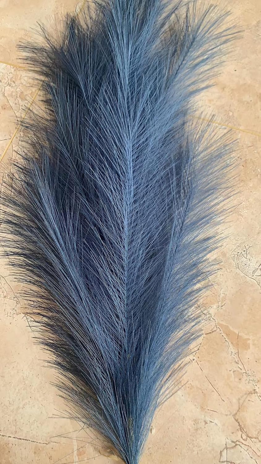 ONECIRCLE Dried Pampas Grass,Faux Pampas Grass with 3 pcs of 43'' sterm Suitable for Boho Decor(Blue)