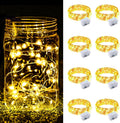 ZGWJ 8 Pack Warm White Fairy Lights, Mini String Lights