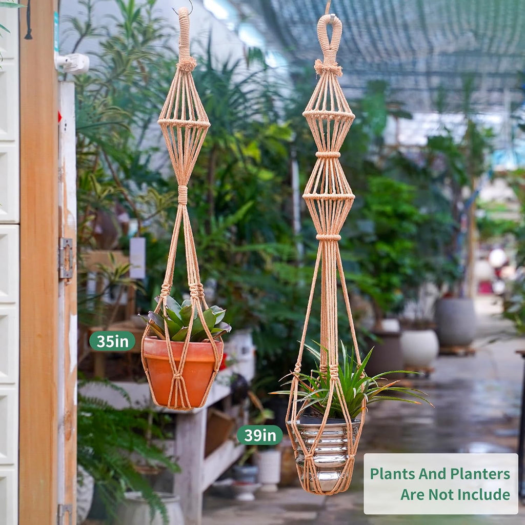 Hourglass Floating & Patterns Macrame Plant Hangers
