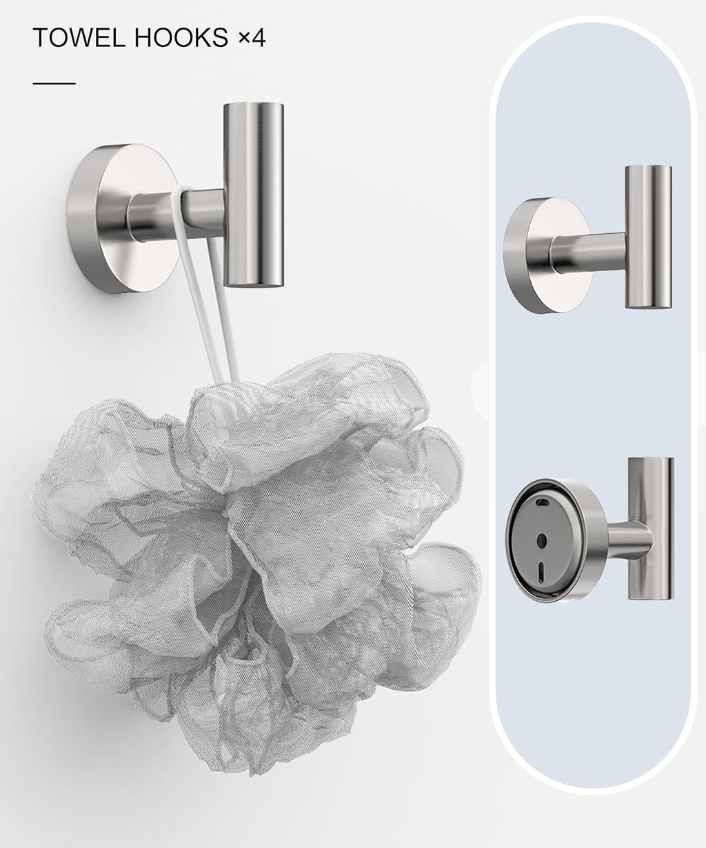 12 Pcs Brushed Nickel Bathroom Hardware Accessories Set