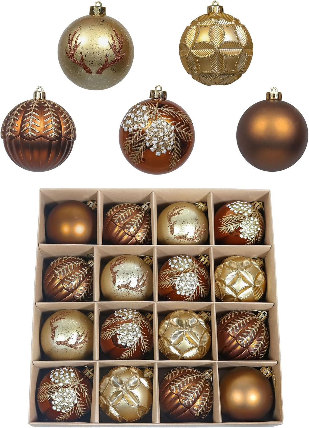 Valery Madelyn 16ct Christmas Tree Decorations Ball Ornaments 3.15 Inches