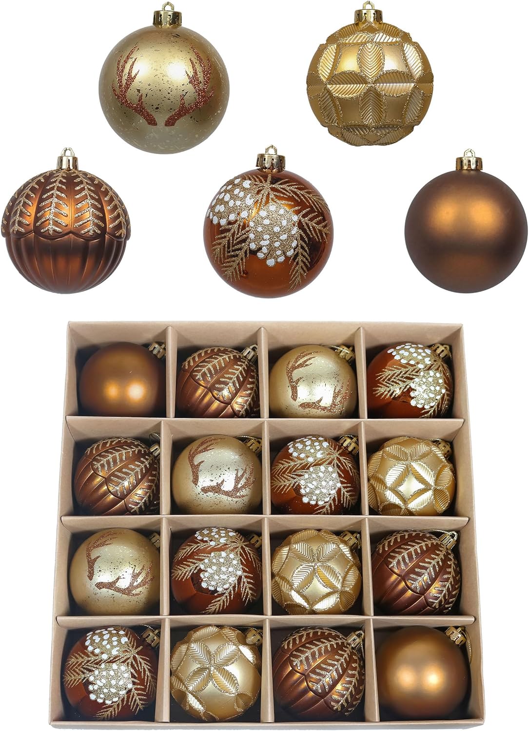 Valery Madelyn 16ct Christmas Tree Decorations Ball Ornaments 3.15 Inches