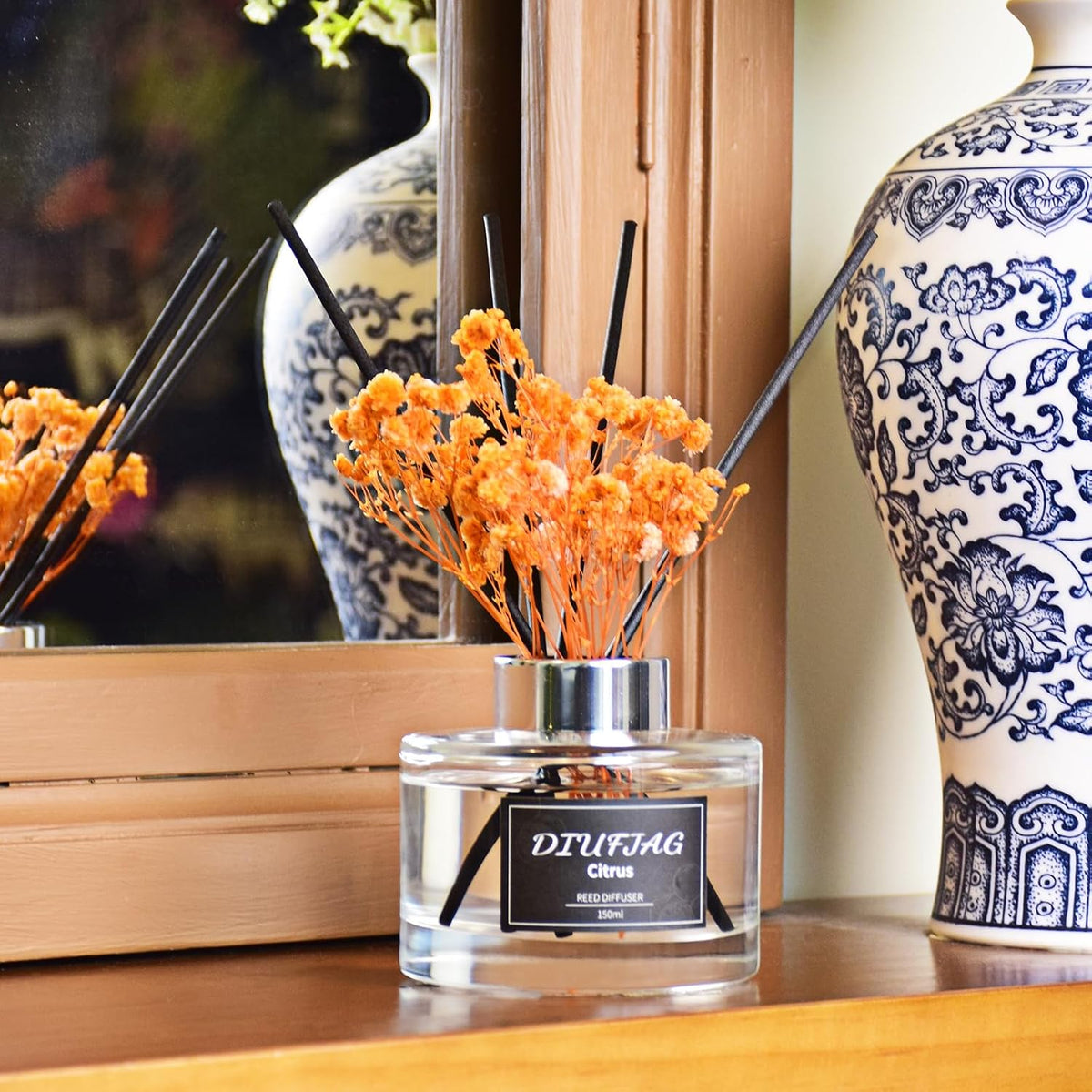 Citrus Reed Diffuser Set, 5.07 fl oz Scented Oil Diffuser