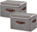 2PCS Storage Bins Boxes with Lids Decorative Fabric Baskets