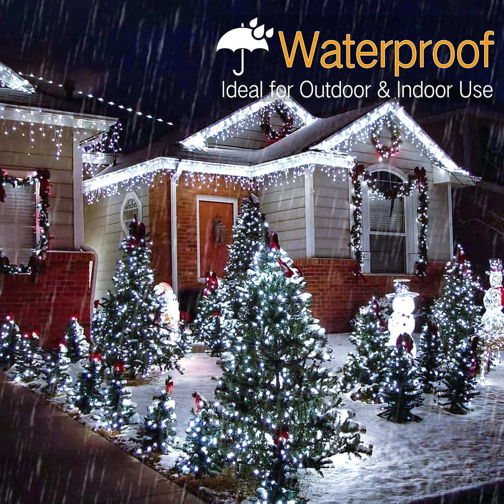 Brizled 5MM Wide Angle Christmas Lights Cool White, 100 LED Connectable