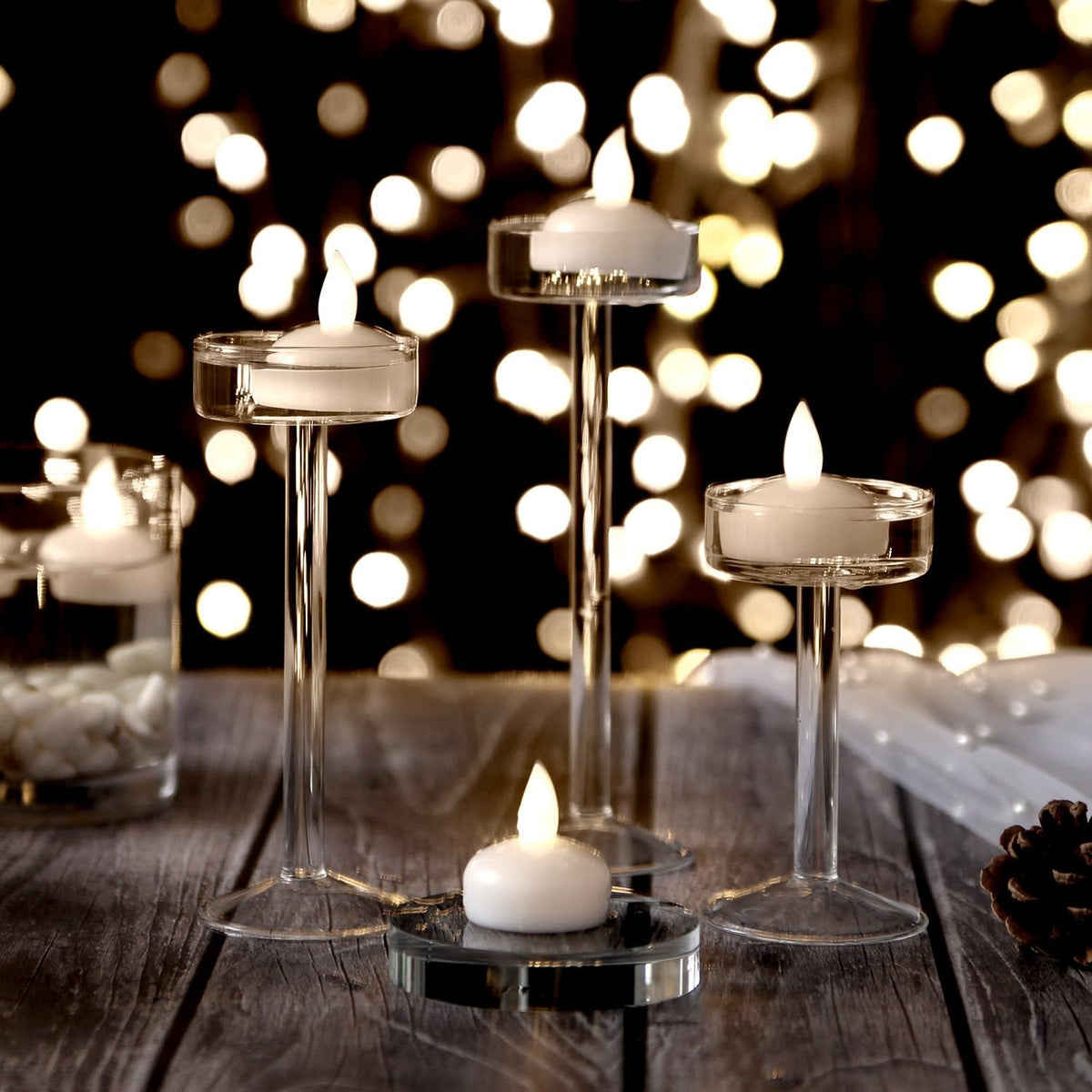AGPtek 12 PCS Floating Candles Waterproof Tea Light Candle Warm White