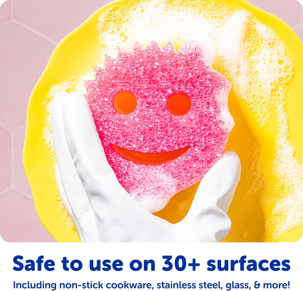 Scrub Daddy Scrub Mommy Kitchen Sponges for Dishes & Wiping Spills - Dual-Sided Dish Scrubber Sponge for Cleaning - Multi-Colored Bulk Pack - Stain & Odor Resistant (5 Count)