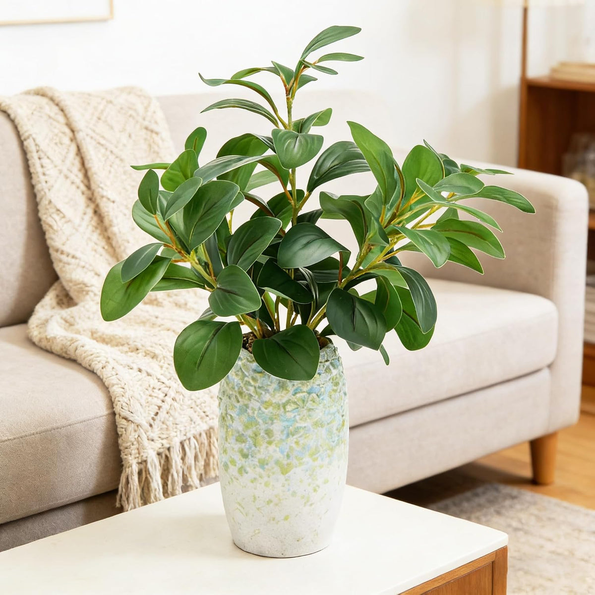 17" Artificial Eucalyptus Plant Realistic Faux Greenery Desk Office Decor