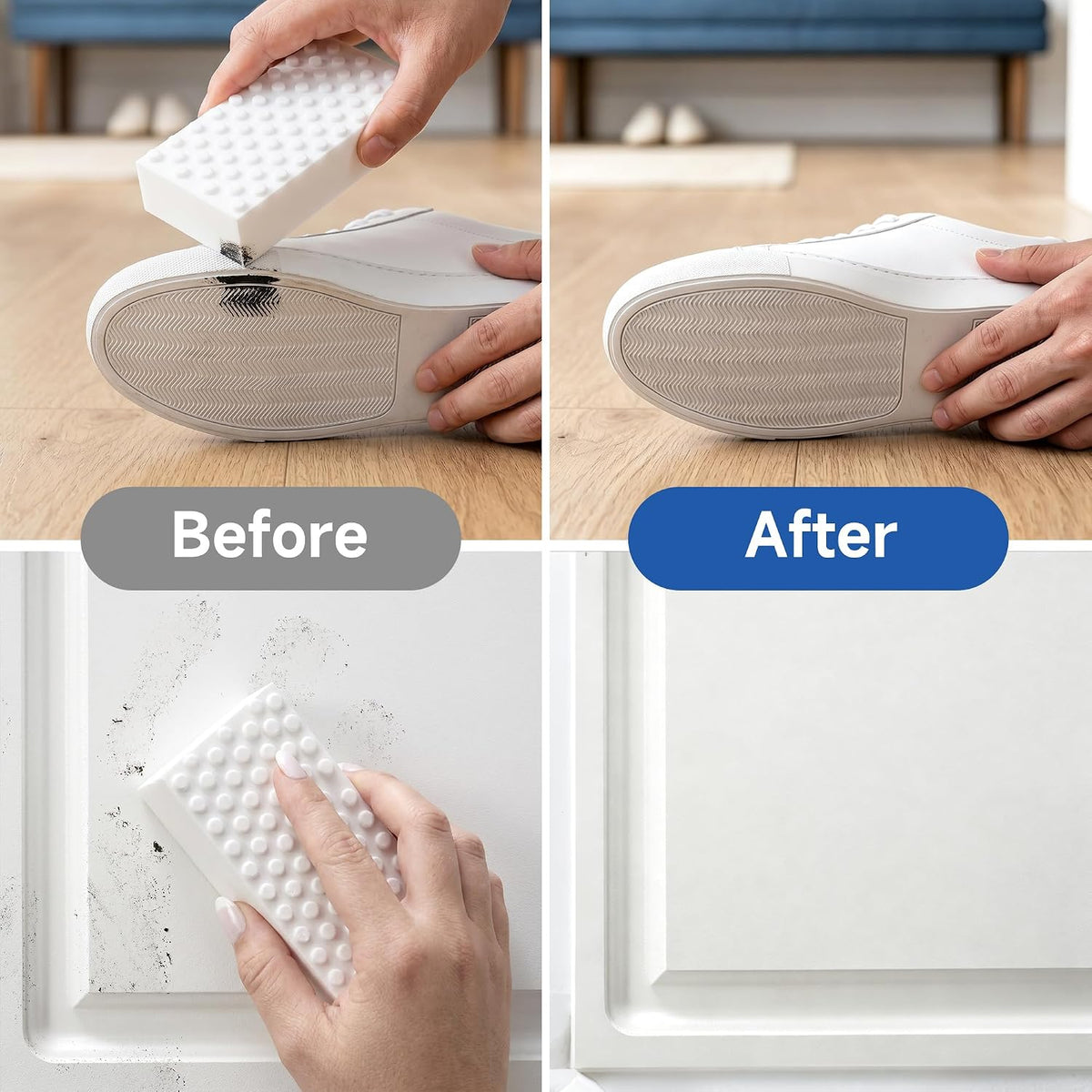 5X Extra Durable Magic Sponge Cleaning Eraser，20 Pack Melamine Sponge