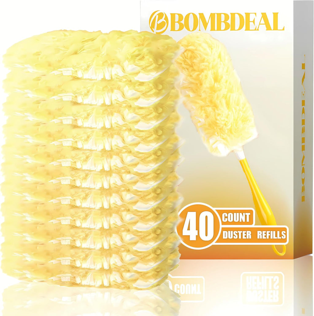 40 Count Disposable Microfiber Duster Refills for Swiffer - 360° Heavy Duty Refills (Handle Not Included)