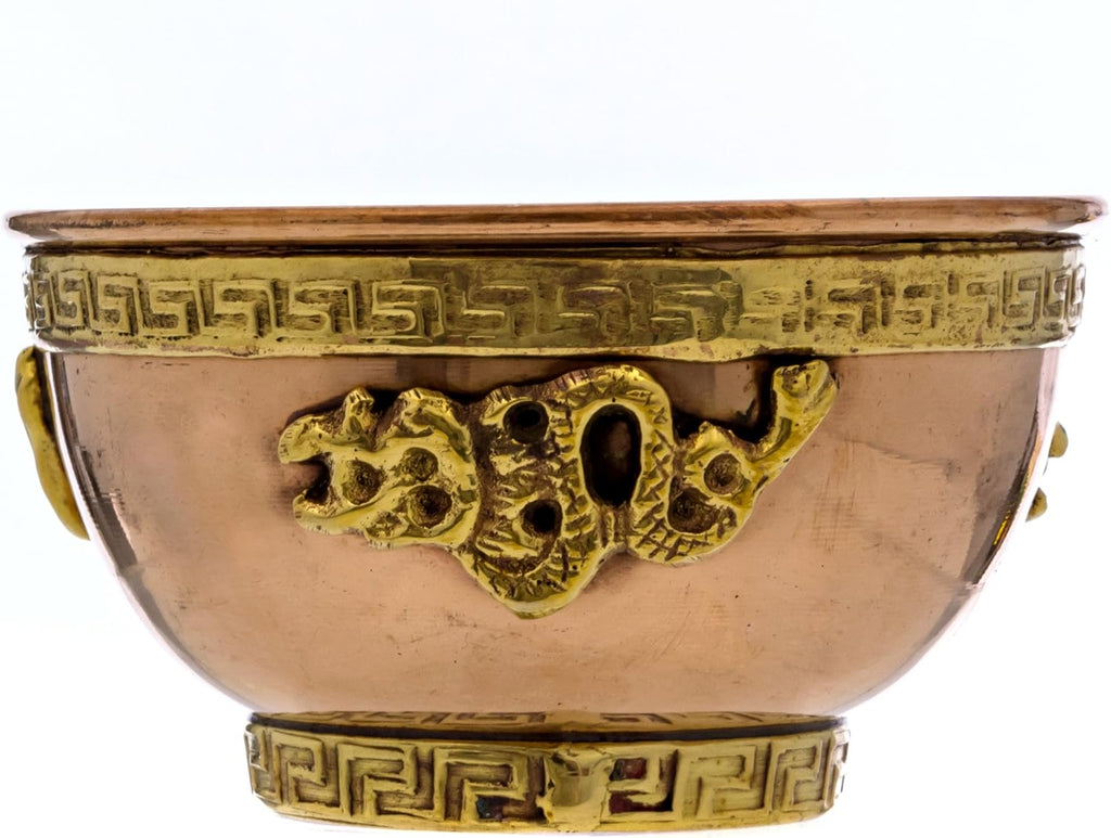 Alternative Imagination Dragon Copper Bowl - Offering Bowl For Altar Use, Ritual Offerings, Witchy Home Decor - Incense Holder for Incense Cones, White Sage, Palo Santo Sticks - 3 Inches Wide