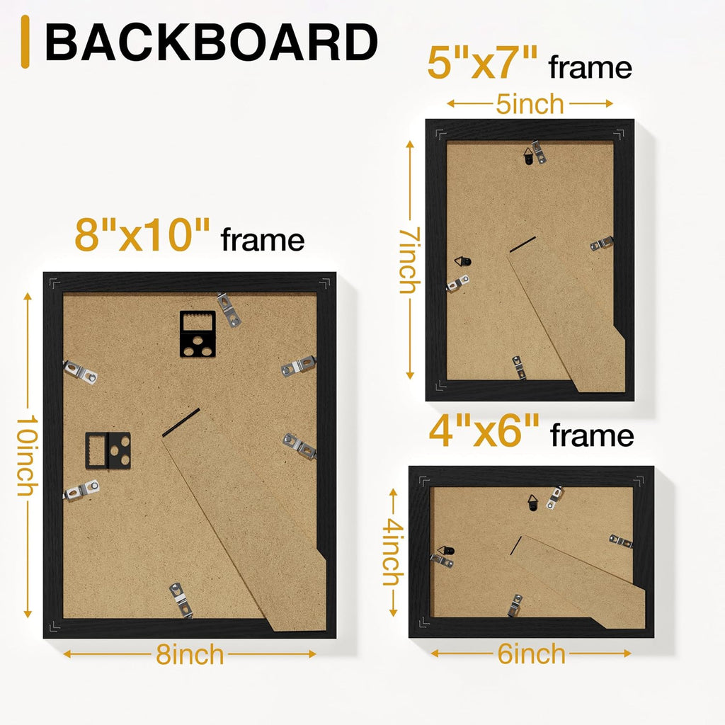 Vittanly 12 Pack Picture Frames Collage Wall Decor, Black