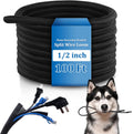 Pangda 100 ft Split Wire Loom Tubing Cable Sleeve Cord Protector, 1/2 Inch
