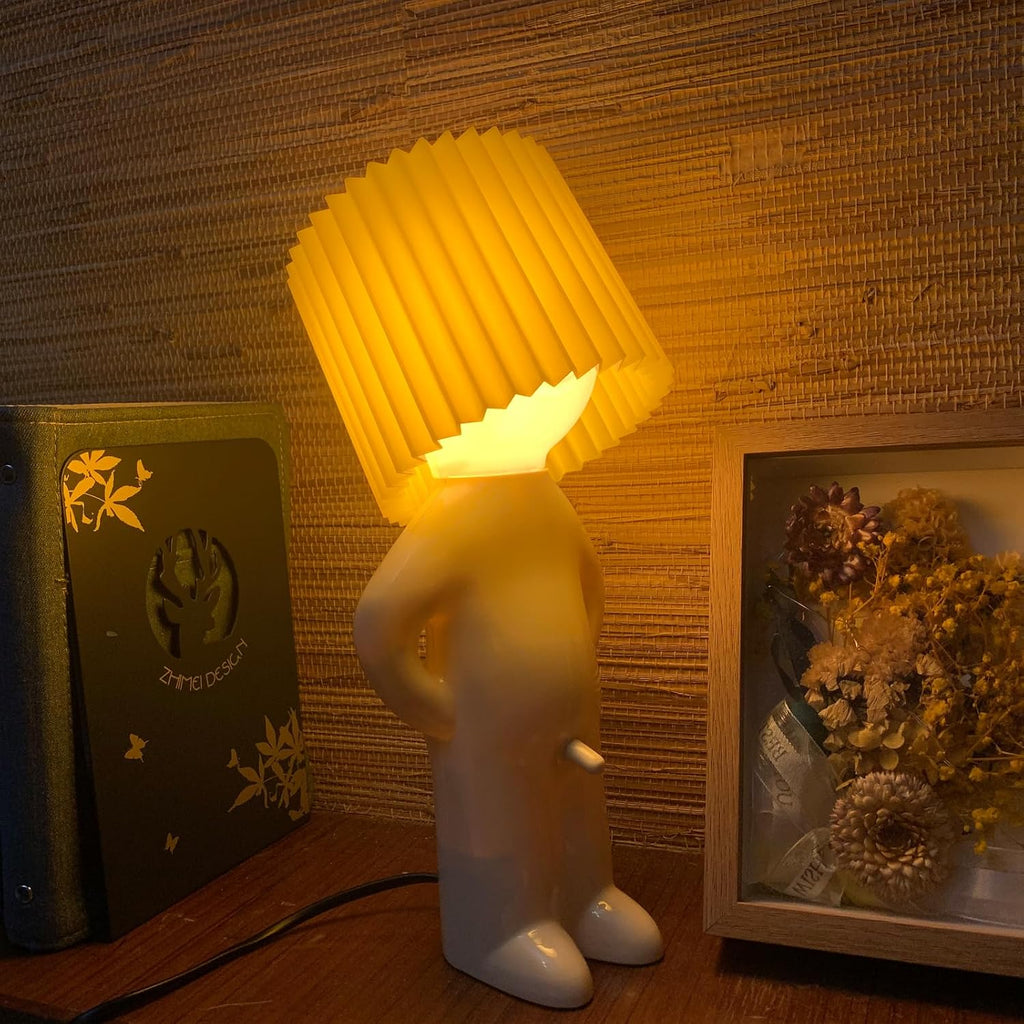 Shy Man Lamp Funny Gag Gift Night Light for Adults Men Women, Yellow