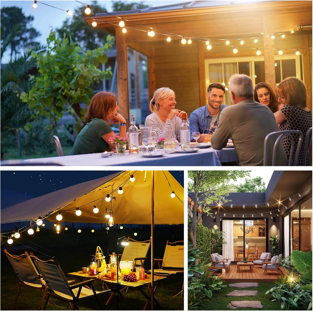 GvvooHome Outdoor String Lights, 25FT G40 LED Waterproof Patio Lights
