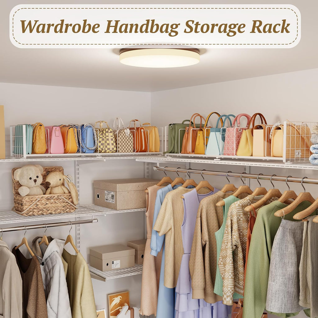 Purse Organizer for Closet,Adjustable Handbag Organizer with Shelf Dividers