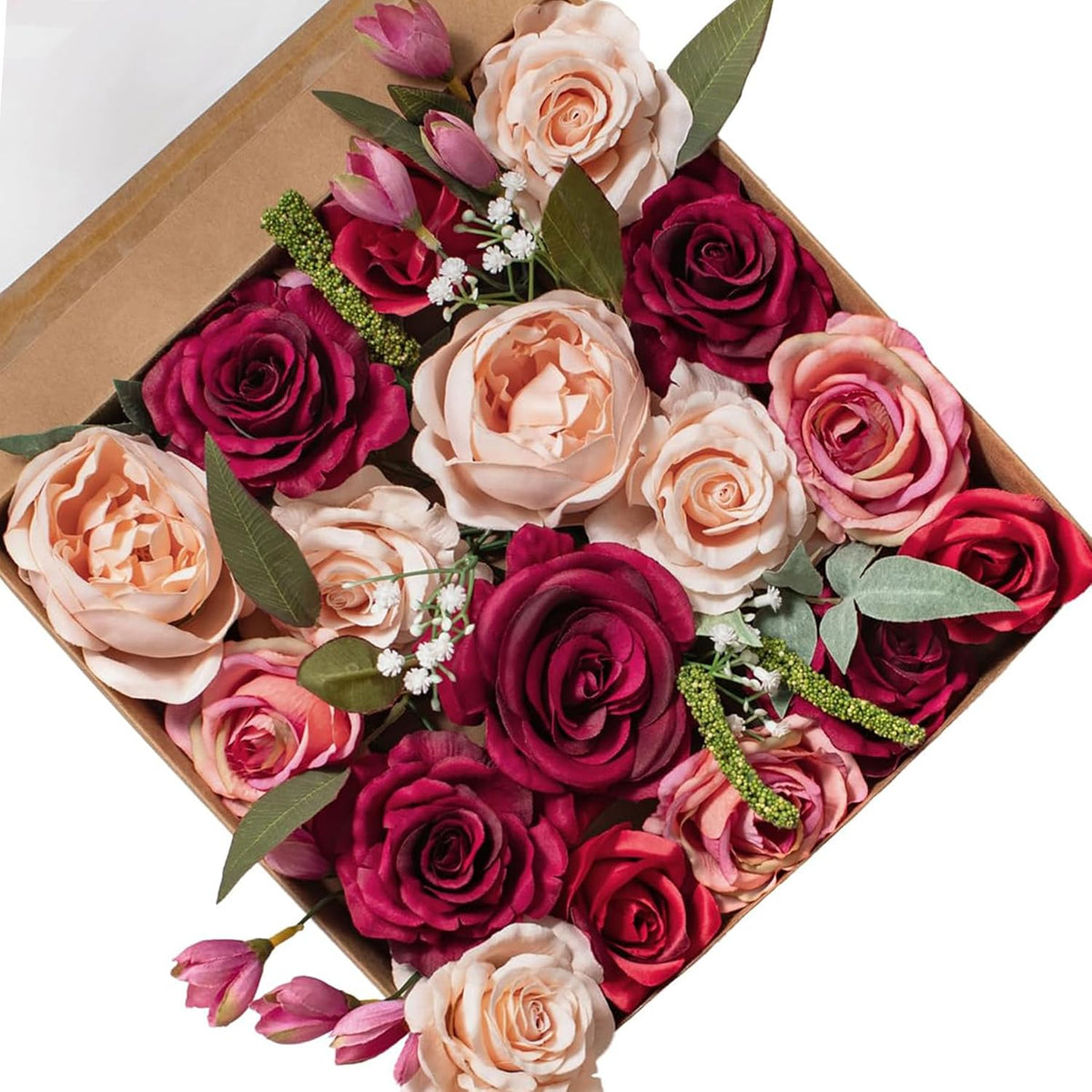 FANKO Fall Artificial Flowers DIY Bouquet Combo Faux Rose for Home Decor