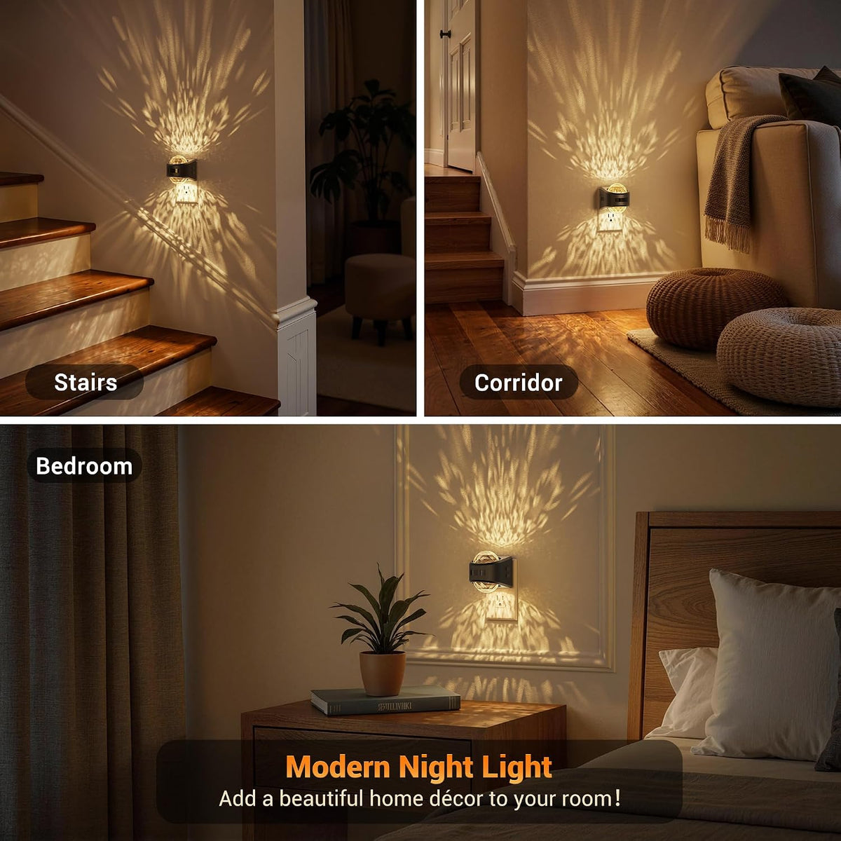 JandCase Motion Sensor Night Light, 3000K Soft White