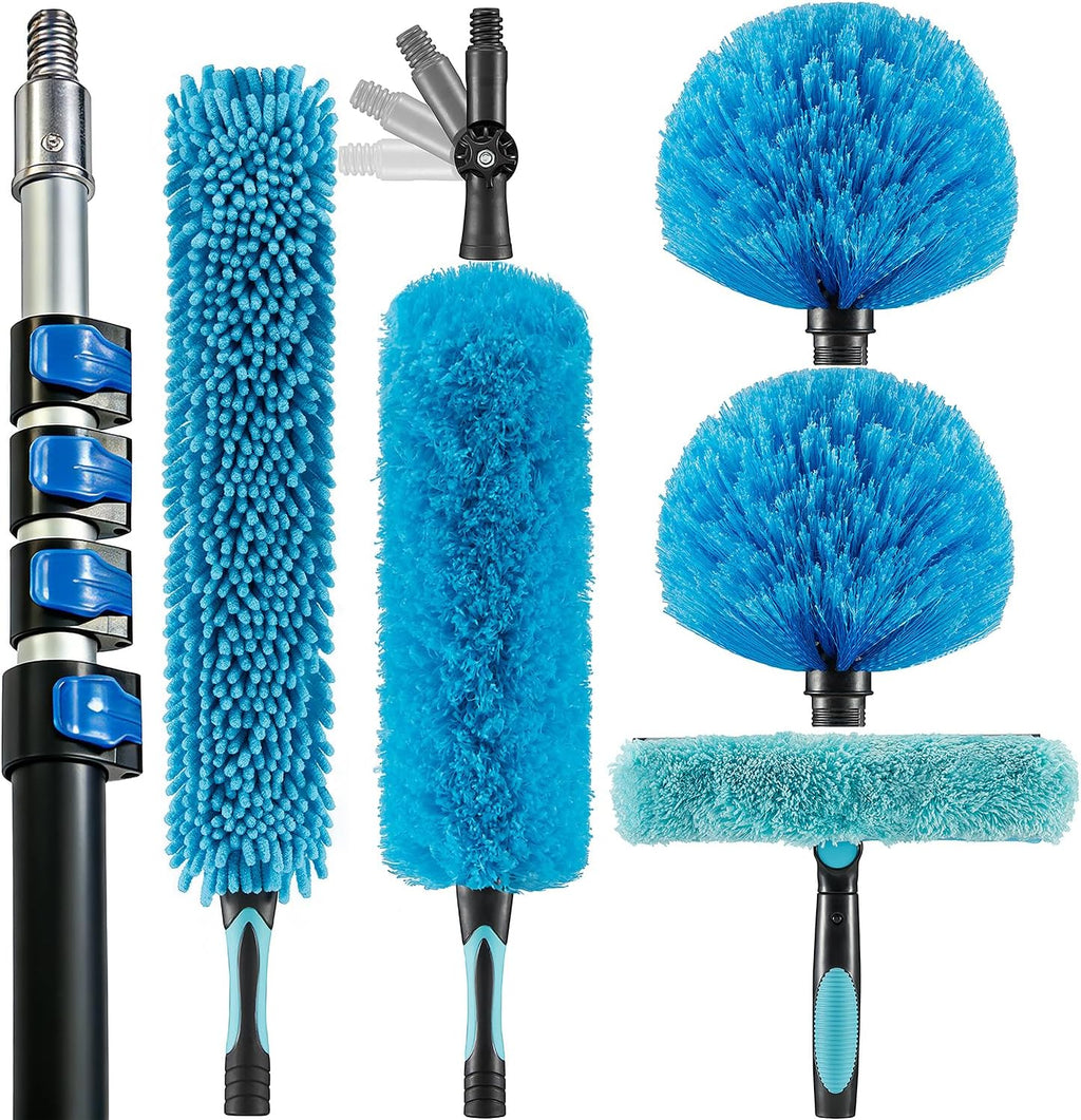 25 Foot High Ceiling Fan, Cobweb Duster with 6-18ft Extension Pole