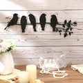 Ferraycle Metal Bird Wall Art, Birds on Branch Sculpture, Black