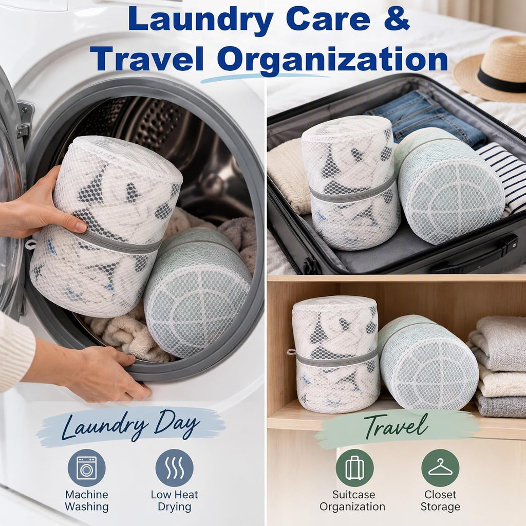GOGOODA Mesh Laundry Bags for Delicates (3 Large Bra Wash Bag)