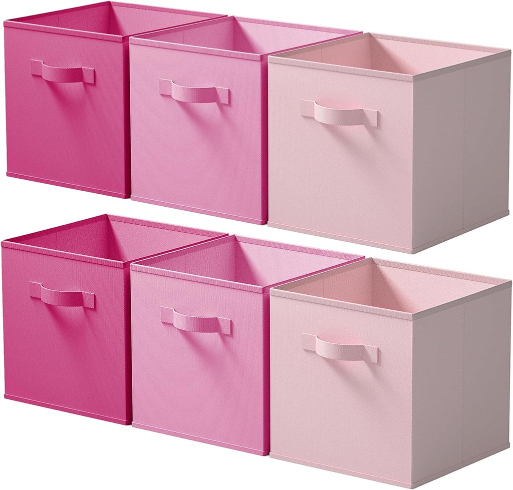 Cupic Cupid 6-Pack 13x13 Cube Storage Organizer, Cube Bins, Pink Gradient