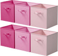 Cupic Cupid 6-Pack 13x13 Cube Storage Organizer, Cube Bins, Pink Gradient