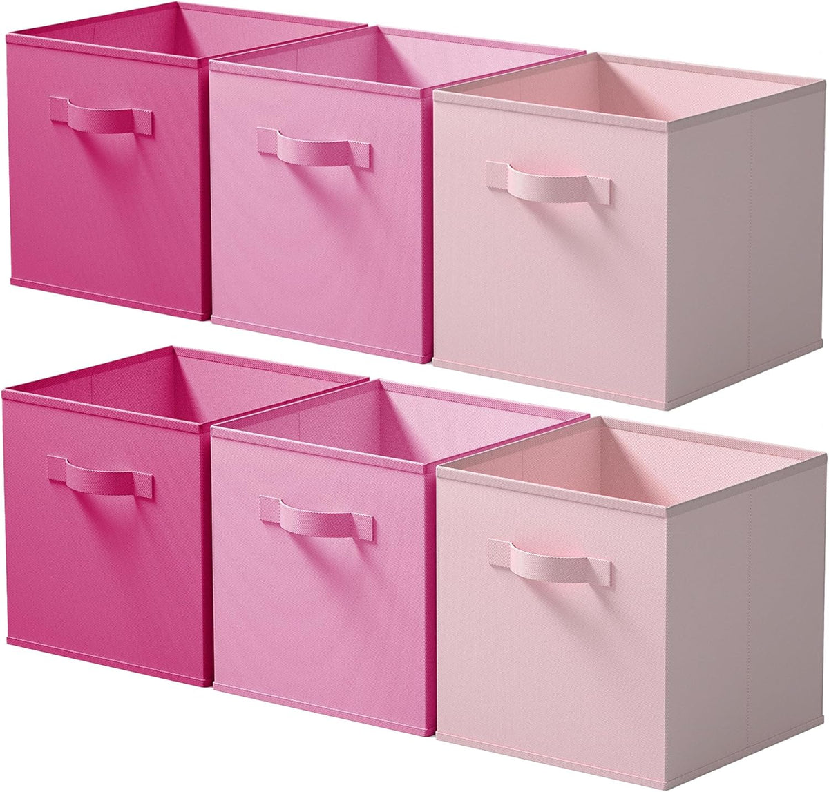 Cupic Cupid 6-Pack 13x13 Cube Storage Organizer, Cube Bins, Pink Gradient
