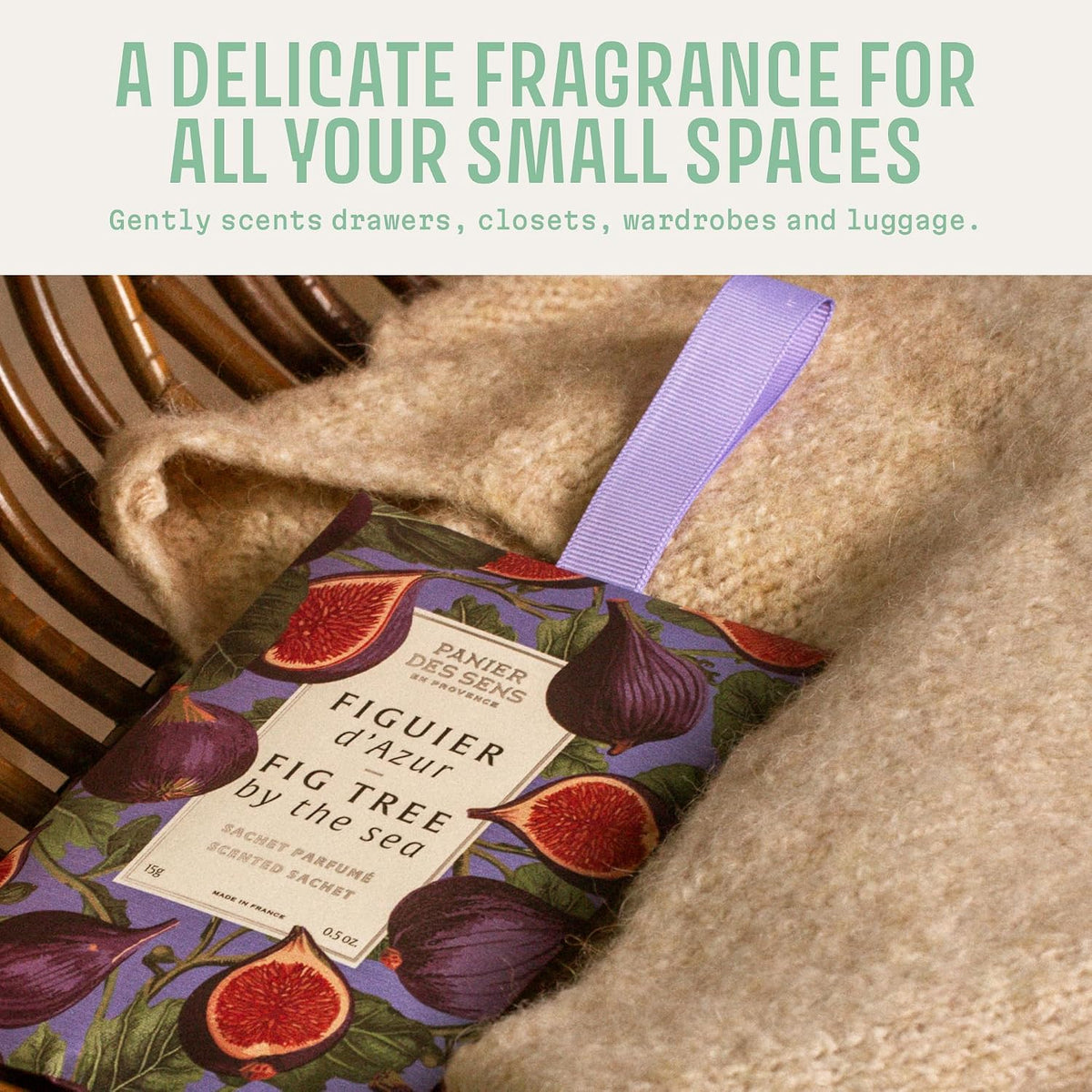 Panier des Sens Mediterranean Fig Scented Sachets, 2-Pack, 1 oz