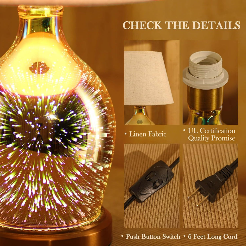 Porseme Glass Table Lamp with Bulb Included