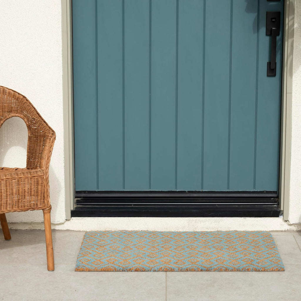 Ackland Coir Doormat | Clara Blue Turquoise | 22" x 36"
