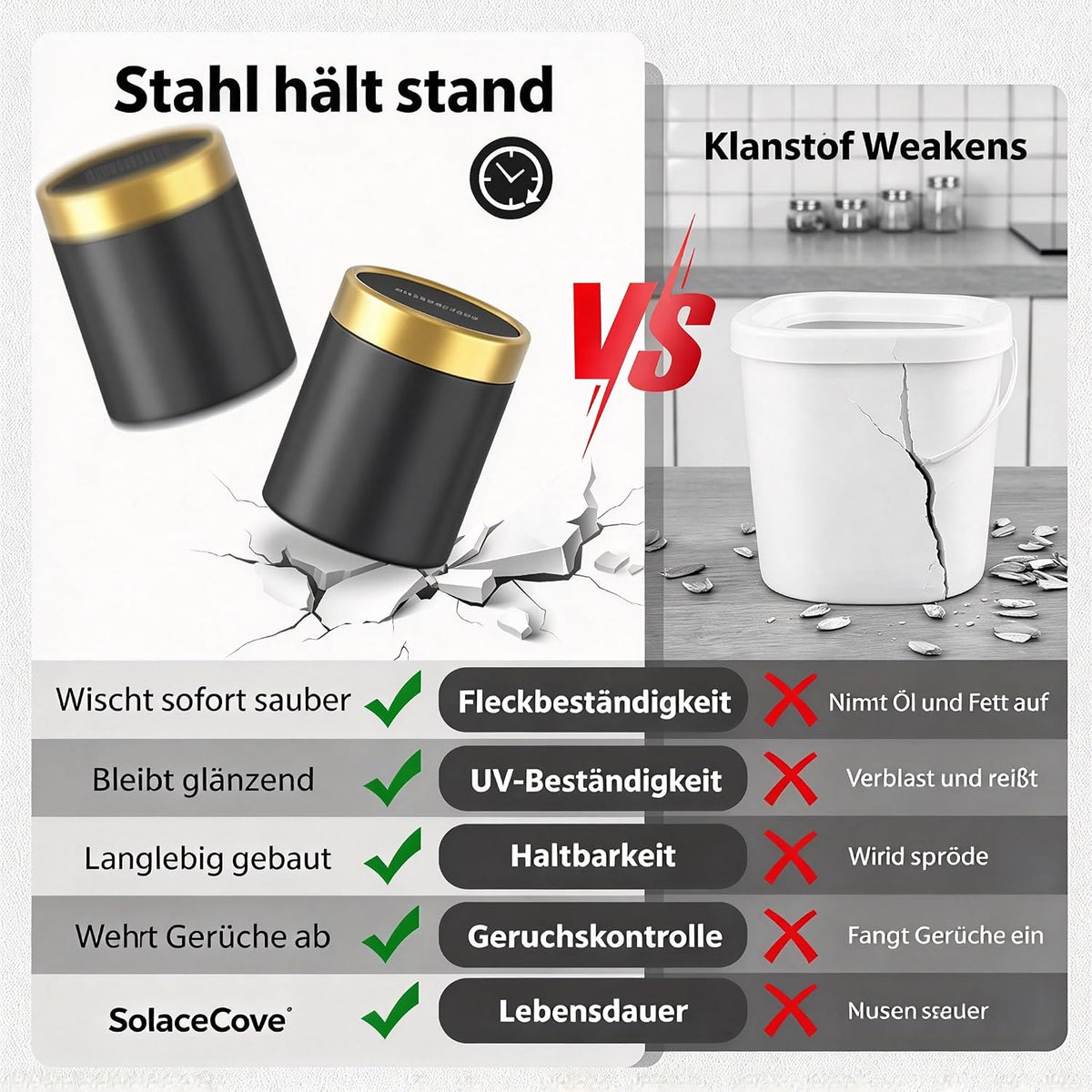 Desktop Trash can with Lid,0.4 Gal Stainless Steel Counter Top Trash Can Mini Bathroom Trash Can for Car,Office,Kitchen,Desk,a Roll of Trash Bag(Black)
