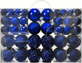 NJN 100Pcs Christmas Ball Ornament Set, Royal Blue Ornaments for Xmas Tree Decor Plastic Shatterproof Decorative Hanging Baubles for Holiday Party Wedding Tree Decoration