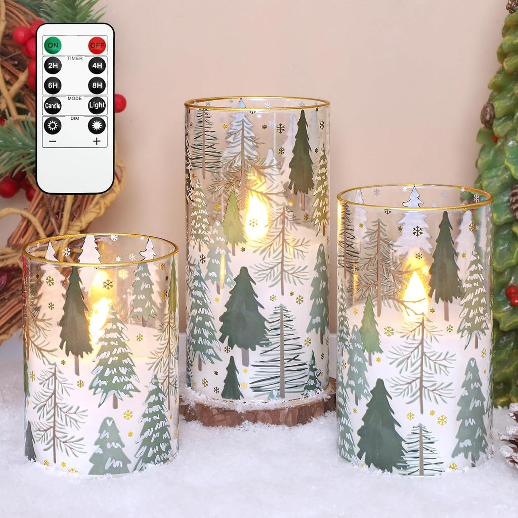 Impress Life Christmas Tree Flameless Candles with Remote