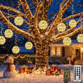 8 Pack 7.9" Christmas Light Balls Outdoor, Warm White & Multicolor